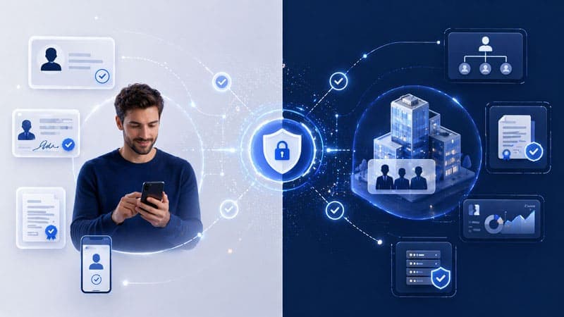 Comparação visual entre certificado digital para pessoa física e certificado digital para empresa