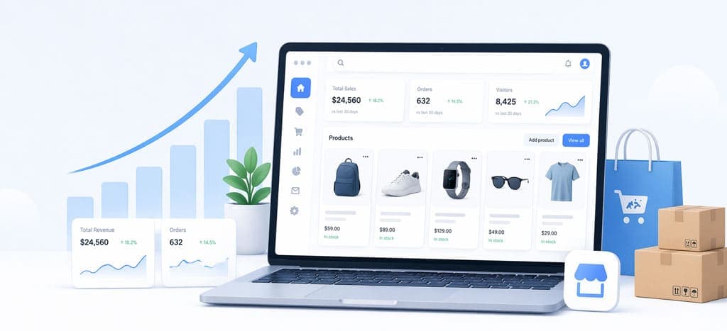 Exemplo de negócio estruturado para vendas online