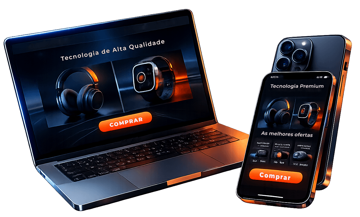 Mockup de Loja Virtual moderna e responsiva